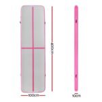 Everfit 4M Air Track Gymnastics Tumbling Exercise Cheerleading Mat Inflatable Pink - Image 2