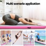 Everfit 4M Air Track Gymnastics Tumbling Exercise Cheerleading Mat Inflatable Pink - Image 6