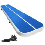 Everfit 4X1M Inflatable Air Track Mat 20CM Thick with Pump Tumbling Gymnastics Blue - Image 8