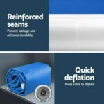 Everfit 5X1M Inflatable Air Track Mat 20CM Thick with Pump Tumbling Gymnastics Blue - Image 7