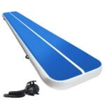 Everfit 5X1M Inflatable Air Track Mat 20CM Thick with Pump Tumbling Gymnastics Blue - Image 8