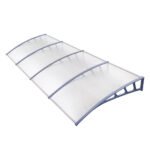 Instahut Window Door Awning Canopy 1.5mx4m Transparent Sheet Grey Plastic Frame - Image 7