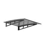 Instahut Window Door Awning Canopy 1mx1m Grey Solid Sheet Metal Frame - Image 7