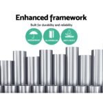 Instahut Retractable Folding Arm Awning Manual Sunshade 2.5Mx2M Grey - Image 3