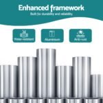 Instahut Retractable Folding Arm Awning Manual Sunshade 3.5M X 2.5M Grey - Image 4