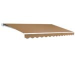 Instahut Retractable Folding Arm Awning Manual Sunshade 4Mx2.5M Beige - Image 7