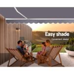 Instahut Retractable Folding Arm Awning Motorised Sunshade 2.5Mx2M Grey - Image 7