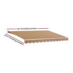 Instahut Retractable Folding Arm Awning Motorised Sunshade 4Mx2.5M Beige - Image 2