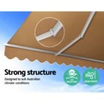 Instahut Retractable Folding Arm Awning Motorised Sunshade 4Mx2.5M Beige - Image 3