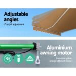 Instahut Retractable Folding Arm Awning Motorised Sunshade 4Mx2.5M Beige - Image 4