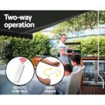 Instahut Retractable Folding Arm Awning Motorised Sunshade 5Mx3M Grey - Image 4