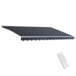 Instahut Retractable Folding Arm Awning Motorised Sunshade 5Mx3M Grey - Image 7