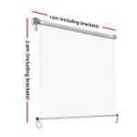 Instahut 1.5X2.4M Outdoor Blinds Clear Roll Down Awning Retractable Outdoor Blinds Water Wind Proof Transparent - Image 2
