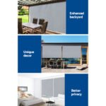 Instahut 3X2.5M Outdoor Blinds Awning Roll Down Screen Fabric Blinds Outdoor Window Shade Grey - Image 5