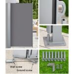 Instahut Side Awning Sun Shade Outdoor Blinds Retractable Screen 1.4X3M GR - Image 7