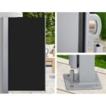 Instahut Side Awning Sun Shade Outdoor Retractable Privacy Screen 2X3M Black - Image 5