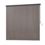 Instahut 3X2.5M Outdoor Blinds Awning Roll Down Retractable Knit Fabric Outdoor Blinds Window Shade Brown