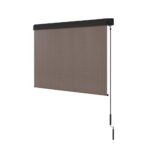 Instahut 3X2.5M Outdoor Blinds Awning Roll Down Retractable Knit Fabric Outdoor Blinds Window Shade Brown - Image 3
