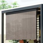 Instahut 3X2.5M Outdoor Blinds Awning Roll Down Retractable Knit Fabric Outdoor Blinds Window Shade Brown - Image 7