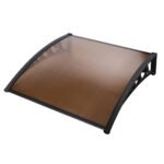 Instahut Window Door Awning 1mx1.2m Brown - Image 7