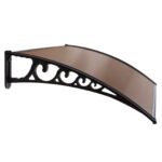 Instahut Window Door Awning 1mx1.2m Brown - Image 3