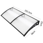 Instahut Window Awning Door Canopy 1mx2m Transparent - Image 2