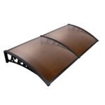 Instahut Window Awning Door Canopy 1m x 2m Brown - Image 8