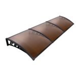 Instahut Window Door Awning 1mx3m Brown - Image 8