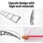 Instahut Window Door Awning 1mx4m Transparent - Image 6
