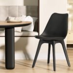 Artiss Dining Chairs Set of 4 Leather Plastic DSW Replica Black - Image 8