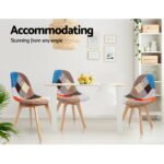 Artiss Dining Chairs Set of 2 Fabric Retro Replica DSW - Image 4