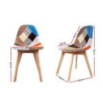 Artiss Dining Chairs Set of 4 Fabric Retro Replica DSW - Image 2