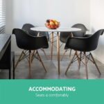 Artiss Dining Table Round White 4 Seater 100CM - Image 4