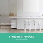 Artiss Bar Stools Kitchen Counter Stools Wooden Chairs White x2 - Image 4