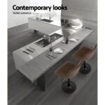 Artiss 2x Bar Stools Vintage Swivel Gas Lift Brown - Image 5