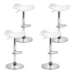 Artiss 4x Bar Stools Leather Gas Lift Chair White - Image 7