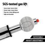 Artiss 2x Bar Stools Gas Lift Velvet Woven Backrest Navy - Image 6