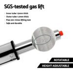 Artiss 4x Bar Stools Gas Lift Velvet Woven Backrest Ivory - Image 6