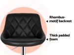 Artiss 2x Bar Stools Leather Padded Gas Lift Stool Black - Image 4