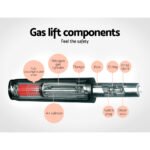 Artiss 2x Bar Stools Leather Padded Gas Lift Grey - Image 6