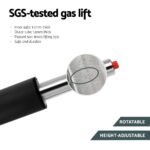 Artiss 4x Bar Stools Gas Lift Vintage Leather Grey - Image 6