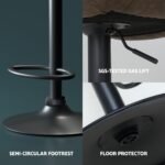 Artiss 4x Bar Stools Gas Lift Vintage Leather Brown - Image 6