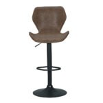 Artiss Bar Stools Kitchen Counter Stools Swivel Gas Lift Vintage Chairs Brown x2 - Image 3