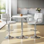 Artiss Bar Table and Stools Set Dining Desk Kitchen Chairs Cafe Pub - Image 7