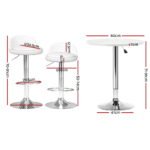 Artiss Bar Table and Stools Set Dining Desk Kitchen Chairs Cafe Pub - Image 2