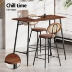 Artiss Bar Table Stools Set Dining Desk Industrial Kitchen Chairs Cafe Pub - Image 5