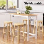 Artiss Bar Table and Stools Set Dining Desk Kitchen Chairs Cafe Pub - Image 5