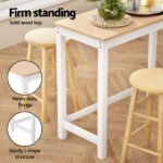 Artiss Bar Table and Stools Set Dining Desk Kitchen Chairs Cafe Pub - Image 6