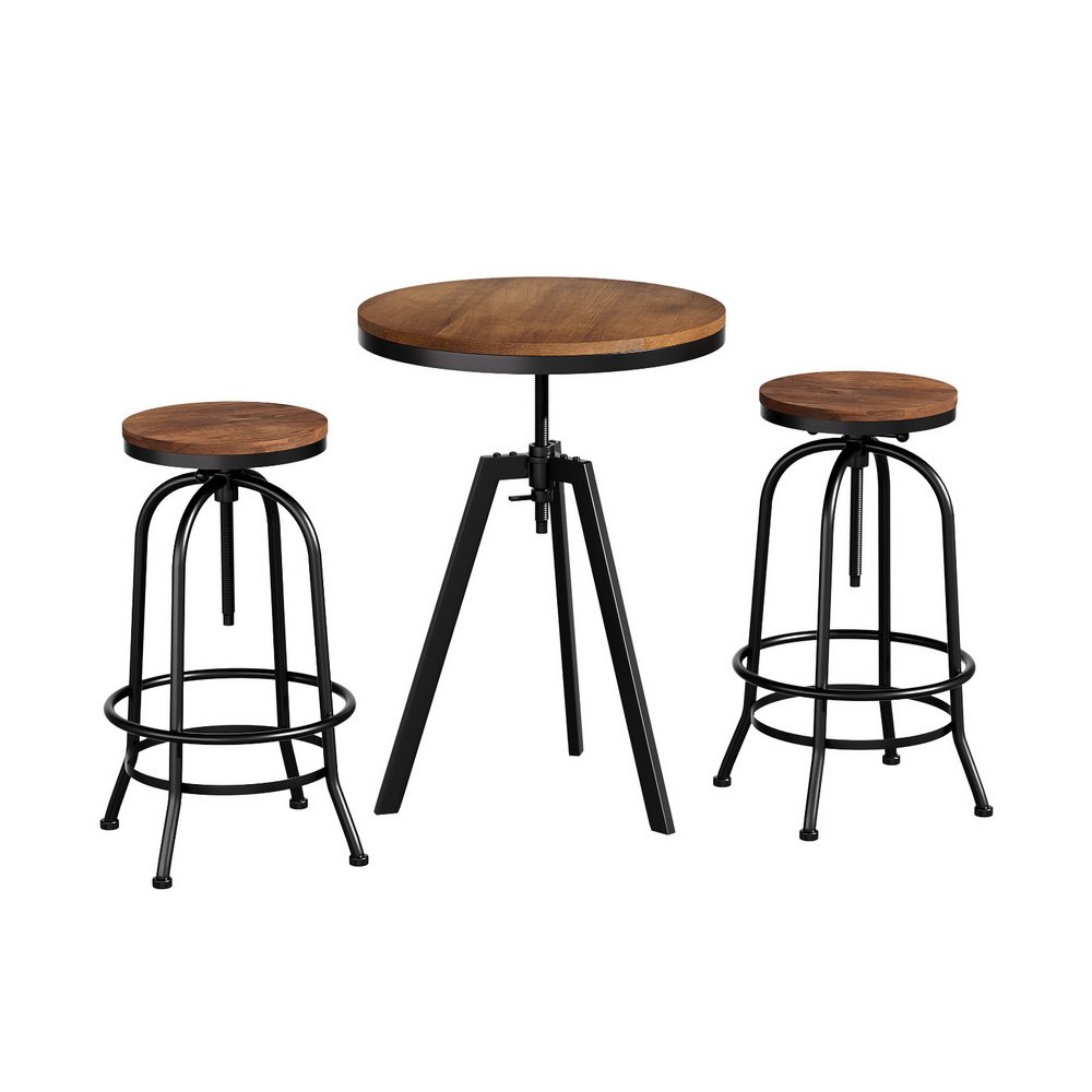BA-TAB-CHR-SET-V17-202503281538-00.jpg Artiss Bar Table Stools Set Dining Desk Industrial Kitchen Chairs Cafe Pub - Image 1