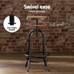 Artiss Bar Table Stools Set Dining Desk Industrial Kitchen Chairs Cafe Pub - Image 5